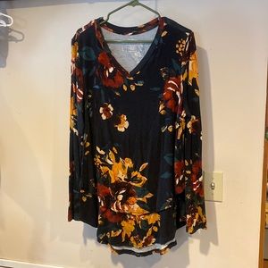 Latched Mama fall floral long sleeve nursing access too